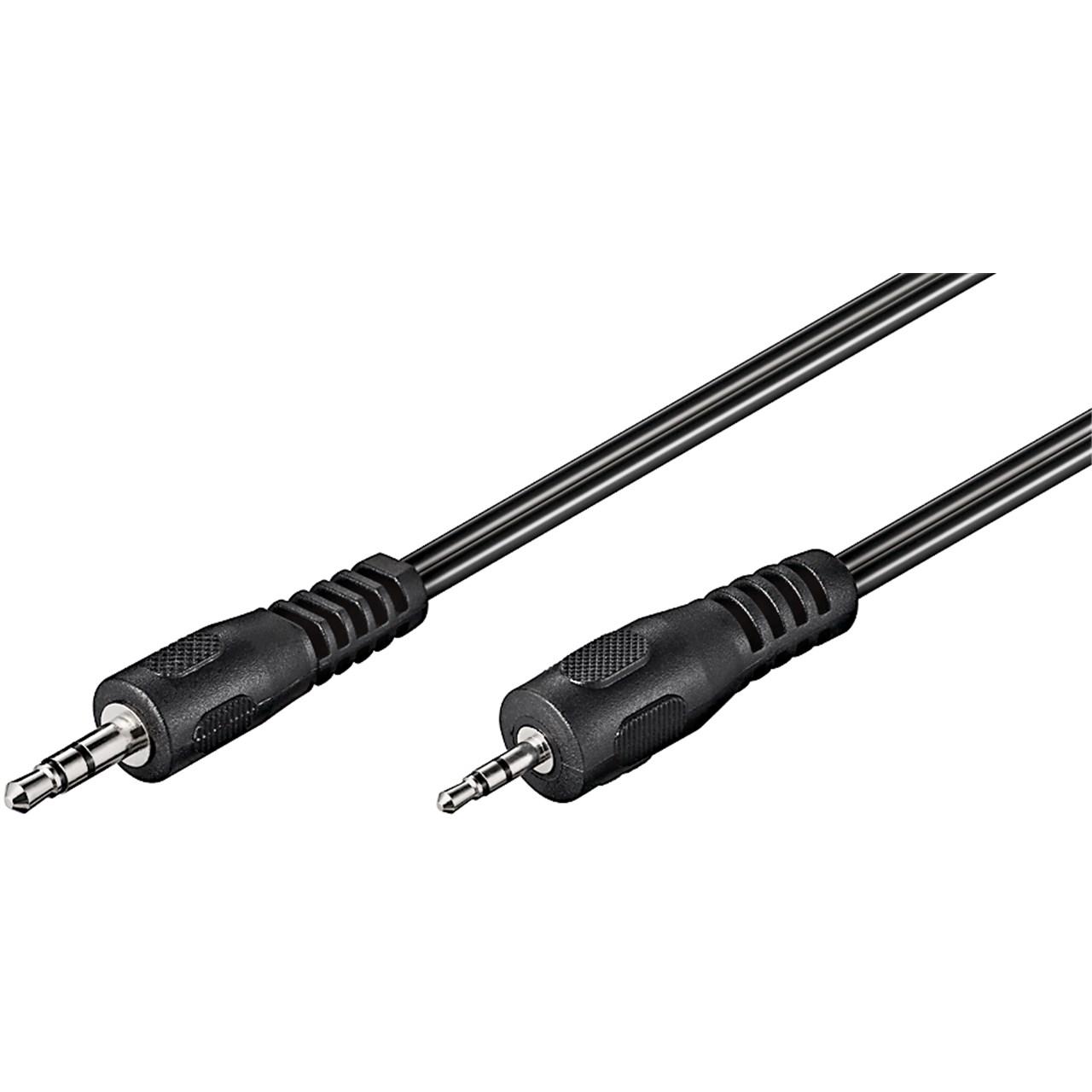 Goobay AVK 313-200 2.0m cable de audio 2 m 2,5mm 3,5mm Negro