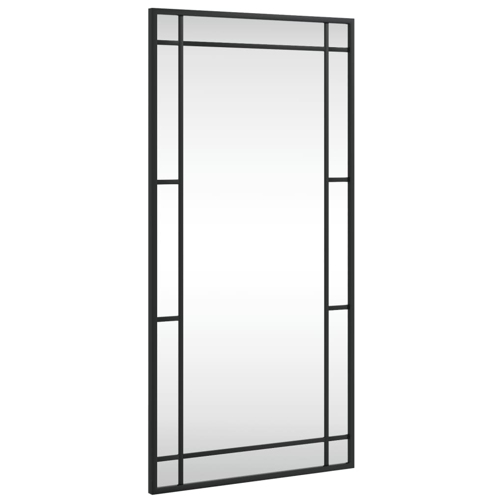 vidaXL Espejo de Pared Cuadrado Decoración Colgante para Salón Hierro Negro Dimensiones 30 x 30 cm,  40 x 40 cm,  30 x 60 cm y mas
