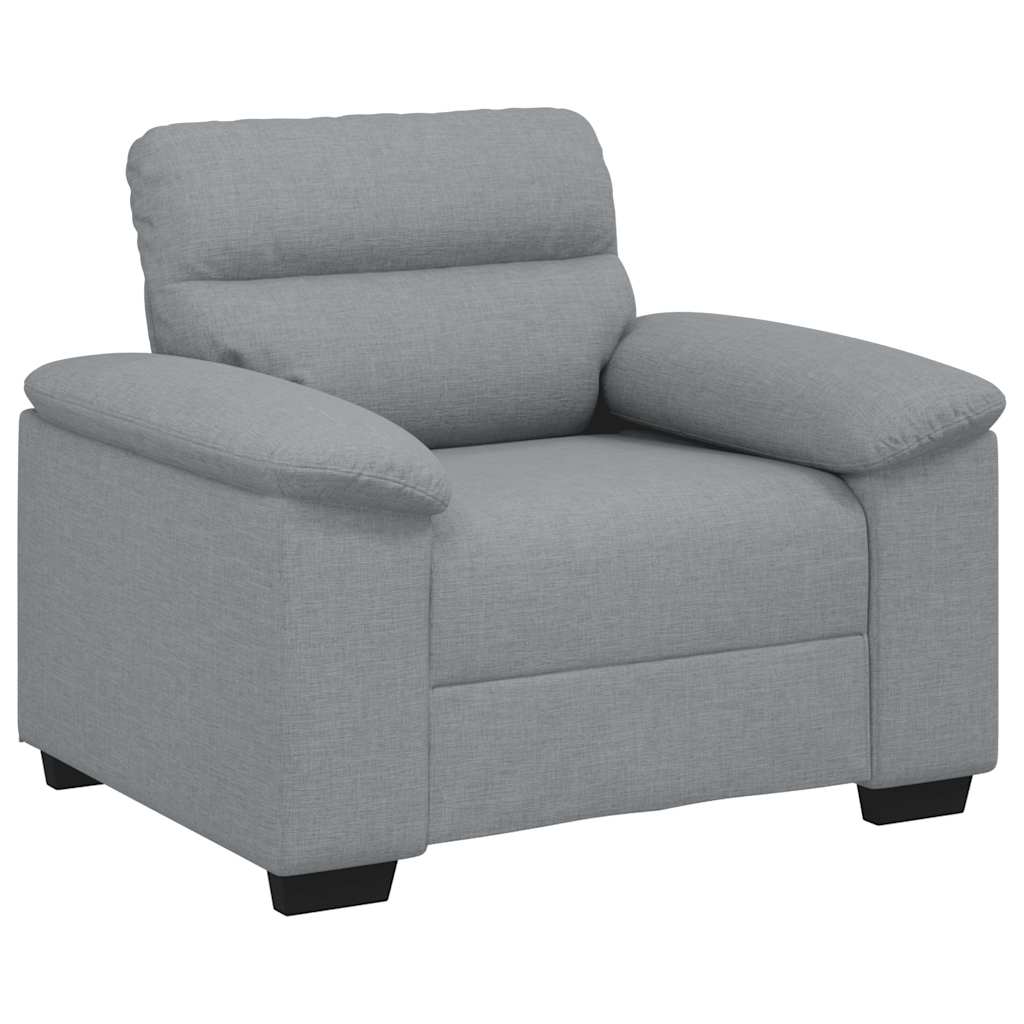 Sillón Sofá Tela Gris Claro 100x81x84 cm