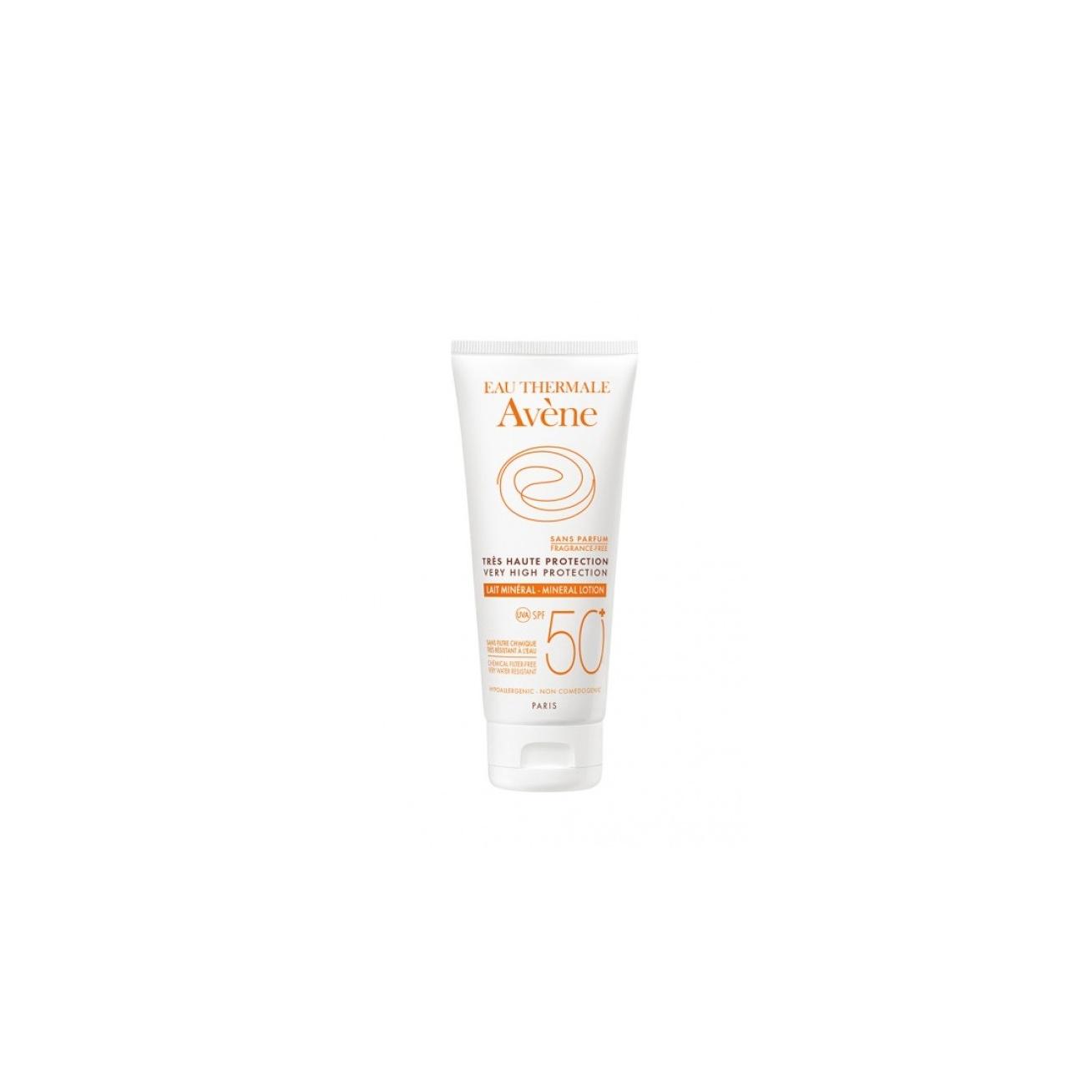 Leche solar mineral SPF 50+ pantalla física 50 ml de crema Avene