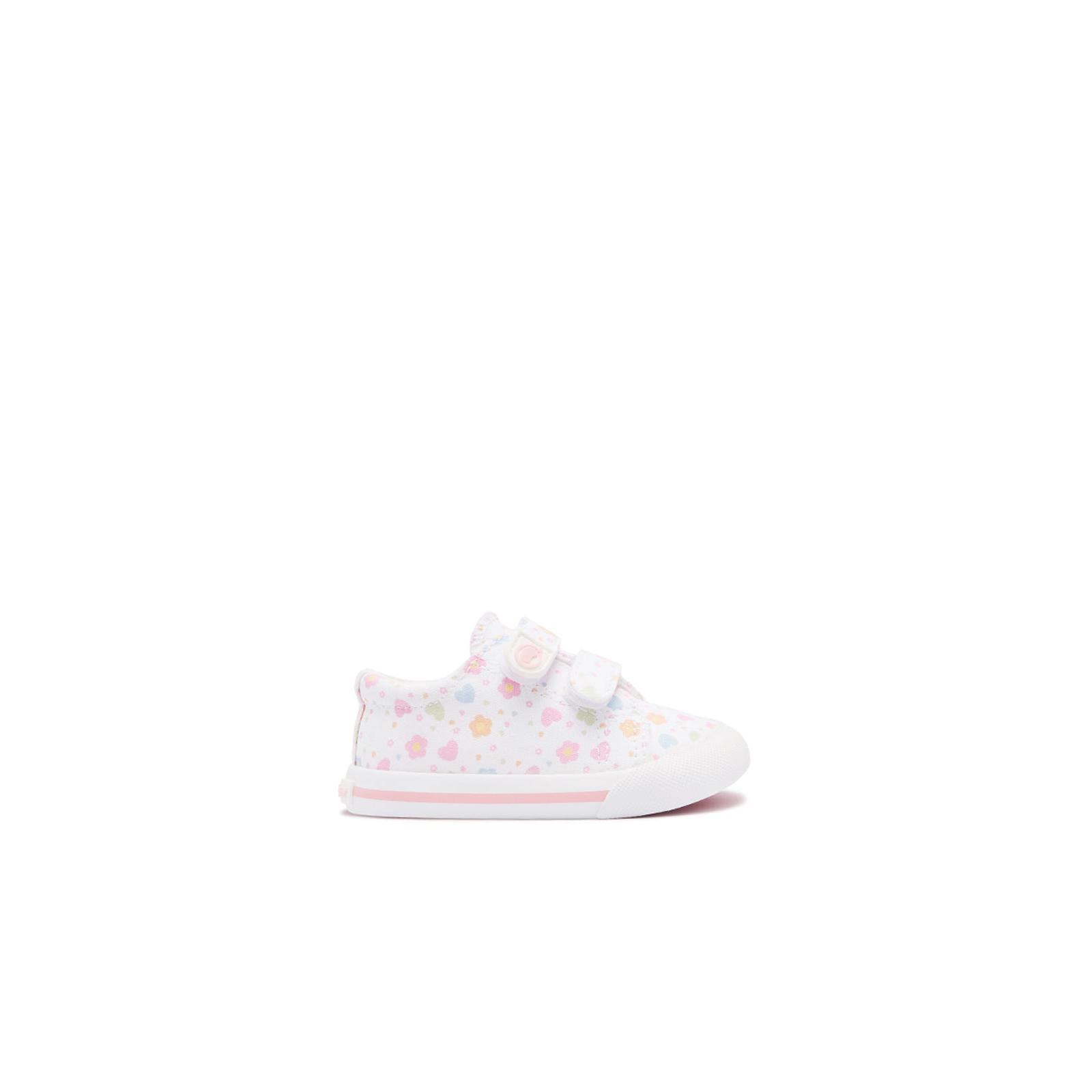 Conguitos - Zapatillas de Bebé Respetuosas de Lona Multi Corazones para Niña