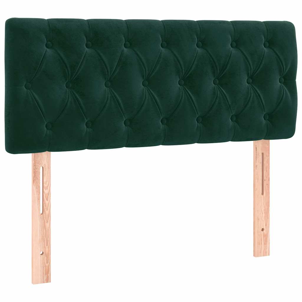vidaXL Cabecero de terciopelo verde oscuro 100x7x78/88 cm