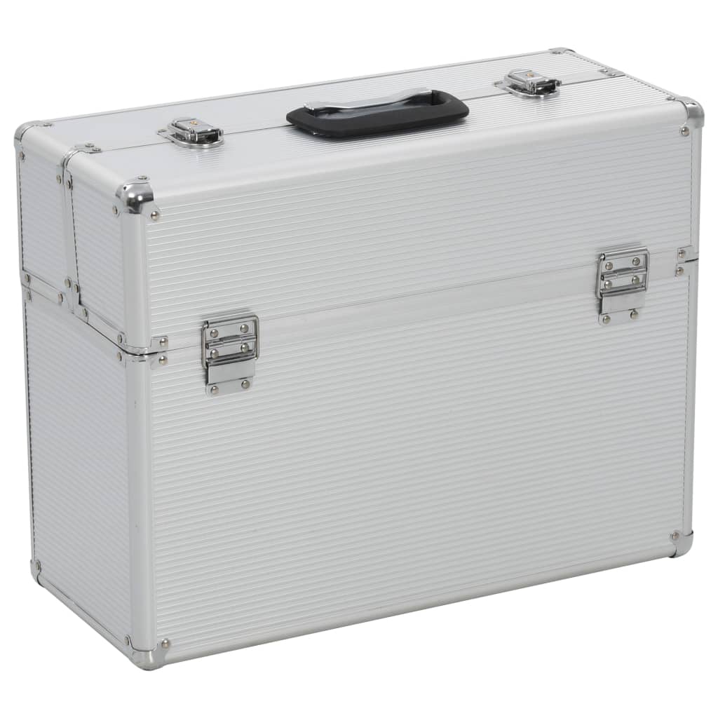 vidaXL Caja de herramientas aluminio plateado 47x36x20 cm