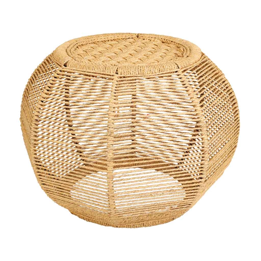 WANDERLUST DECO Taburete de cuerda trenzada 30x45x30h cm de estilo Bambú
