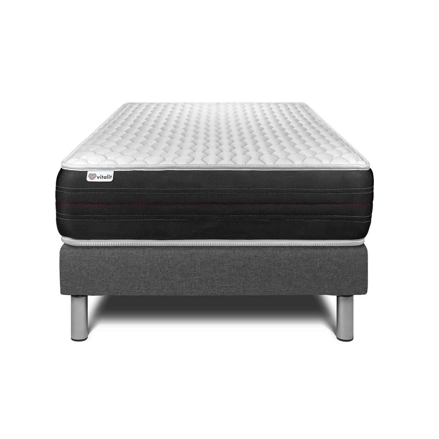 Conjunto VITAL SPRING 90 x 190 cm somier Kit gris