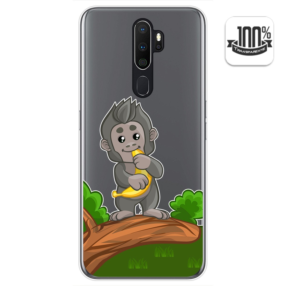 Tumundosmartphone Funda Gel Transparente para Oppo A5 2020 diseño Mono Dibujos