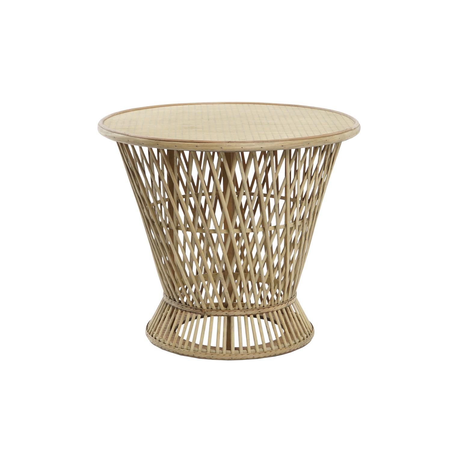 Mesita Auxiliar Bambu 60X60X52 Natural - Fijalo - El mejor complemento para tu hogar.