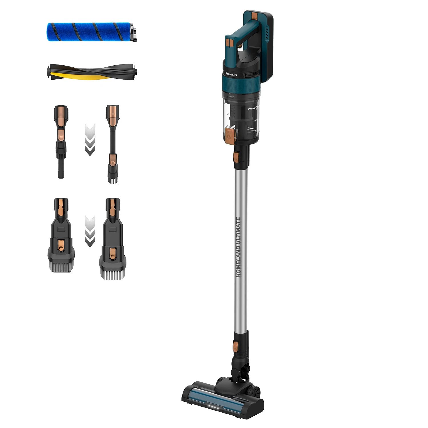 Aspirador Vertical Taurus Homeland Ultimate  | Ciclónico, 165W, 29, 6 V, 12.500 Pa, 73dB, 948942000