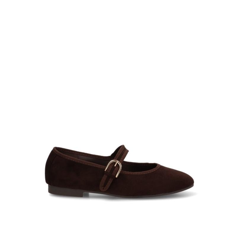 Bailarina Luna Collection - Mujer - Suela Plana - Modelo Ys-6145 - Color Café