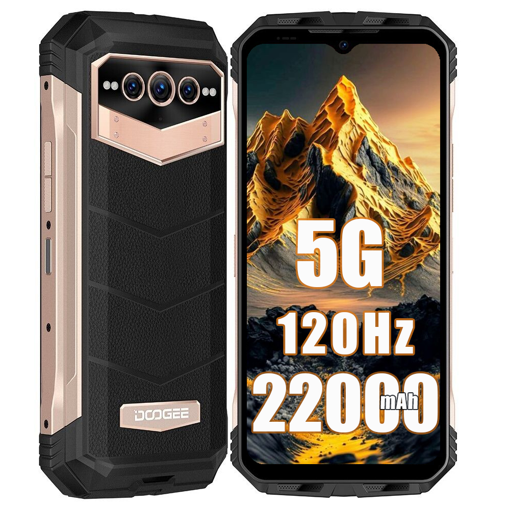 DOOGEE VMAX [2023] Movil Resistente Agua y Golpes 5G, 22000mAh Batería,  Dimensity 1080, 20GB+256GB, 6.6 FHD+ 120Hz, Cámara Triple 108MP, Android  12 Smartphone Irrompible IP68IP69K/NFC/Huella Dactilar : :  Electrónica