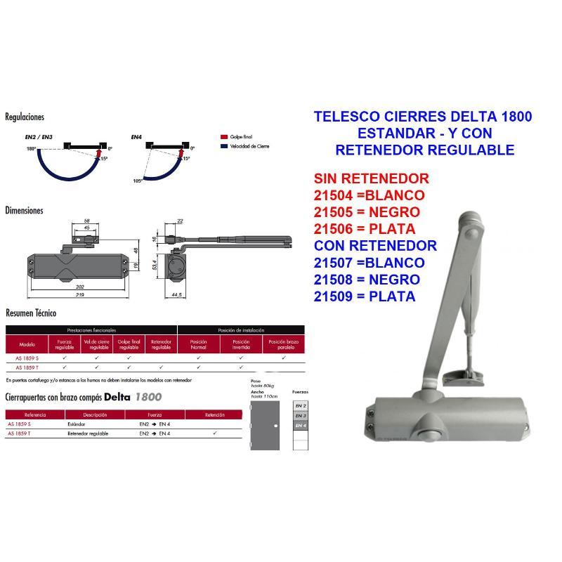 Telesco cierres delta 1800 estandar-blanco as1859s.bl
