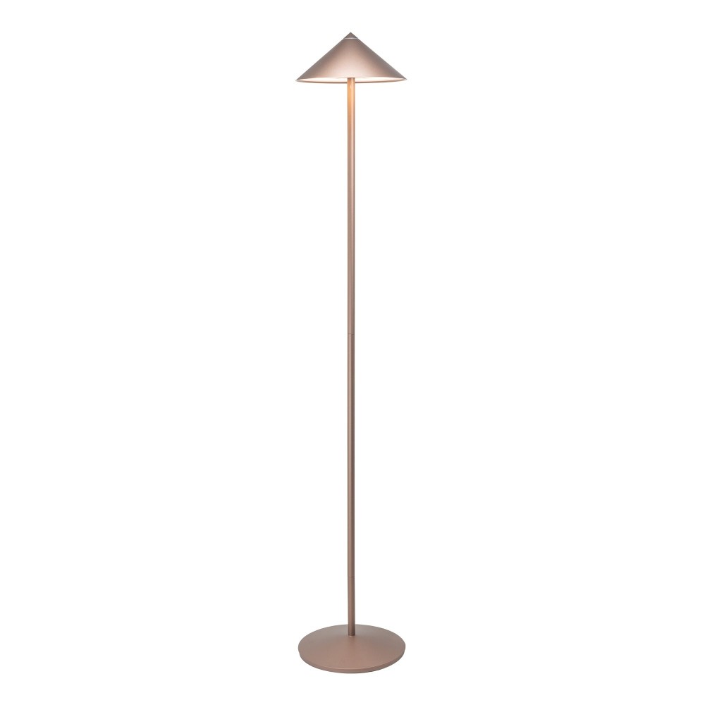 Lámpara de pie LED recargable Zafferano Pina XXL - 6 W, IP65, regulador táctil, cabezal magnético, diseño moderno para interior y exterior - Bronce