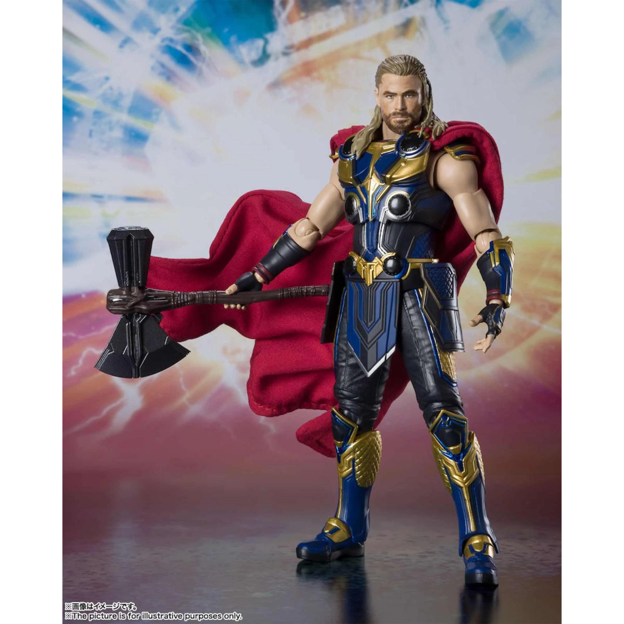TAMASHII NATIONS - Figura coleccionable Sh Figuarts Mighty Thor de Marvel Love & Thunder MV632920 para coleccionistas, con múltiples articulaciones y acabado detallado