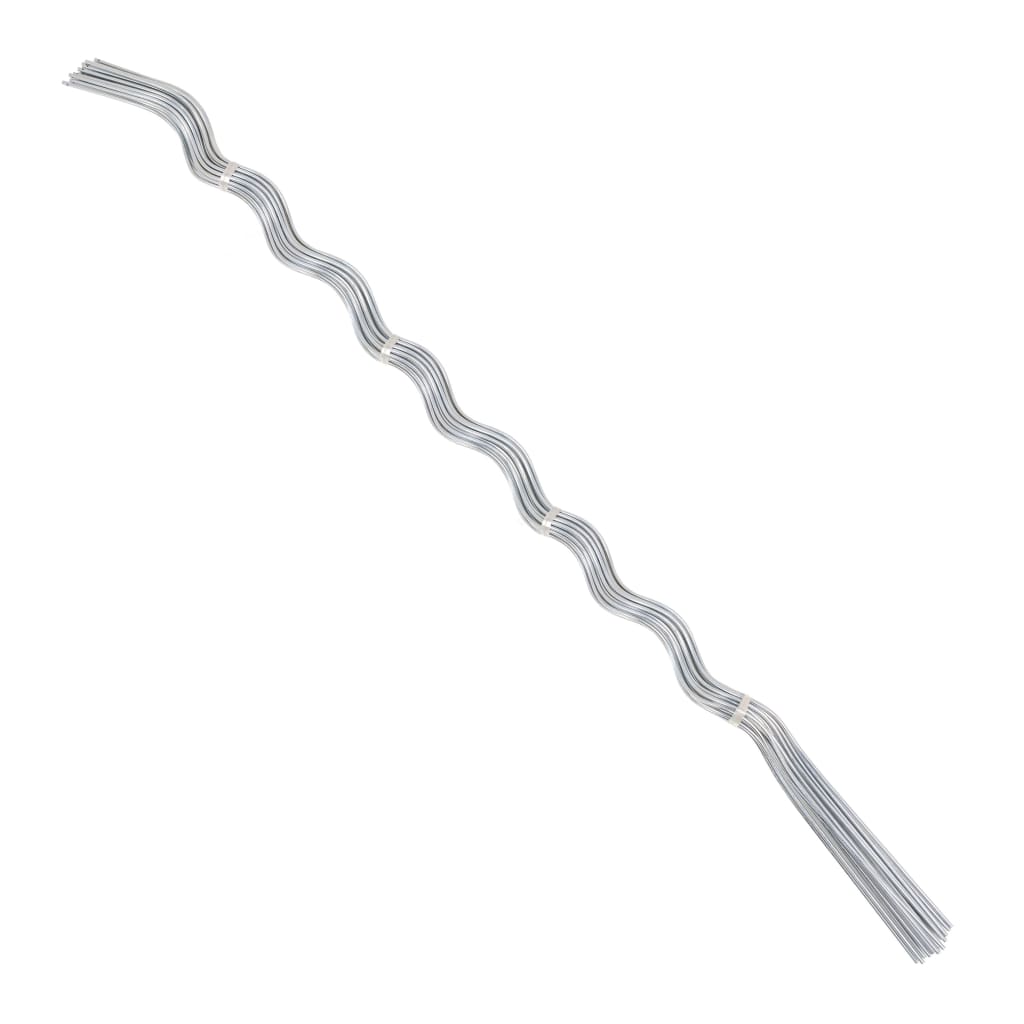 vidaXL Soporte para Planta Espiral Pack de (50 unidades) Acero Galvanizado Dimensiones 110 cm, 170 cm