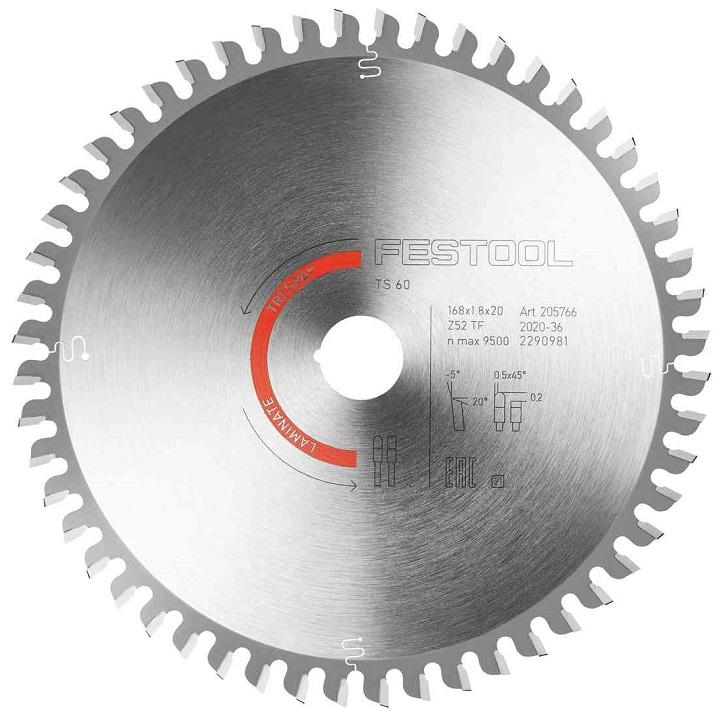 Hoja de sierra para laminado/HPL HW 168*20 TF52 - FE 205766