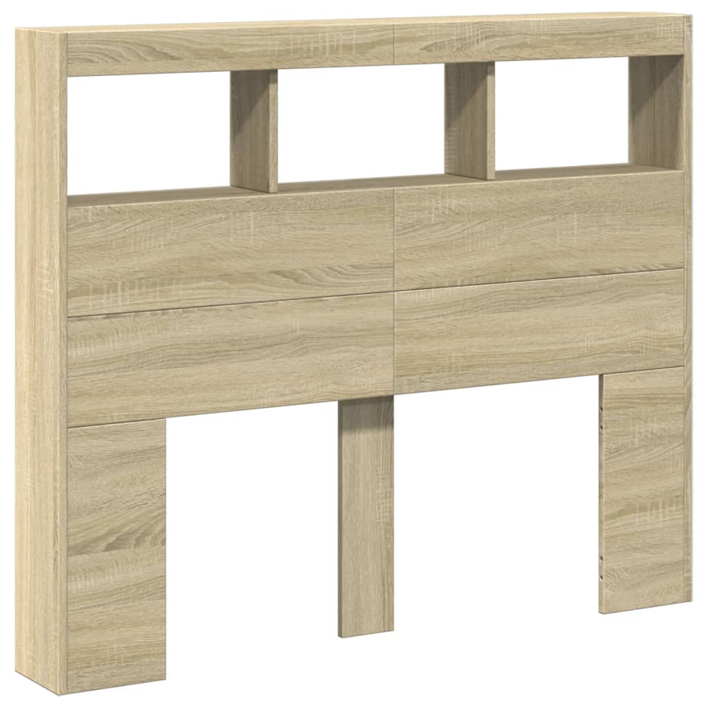 vidaXL Cabecero de cama con luz LED 120x17x102 cm