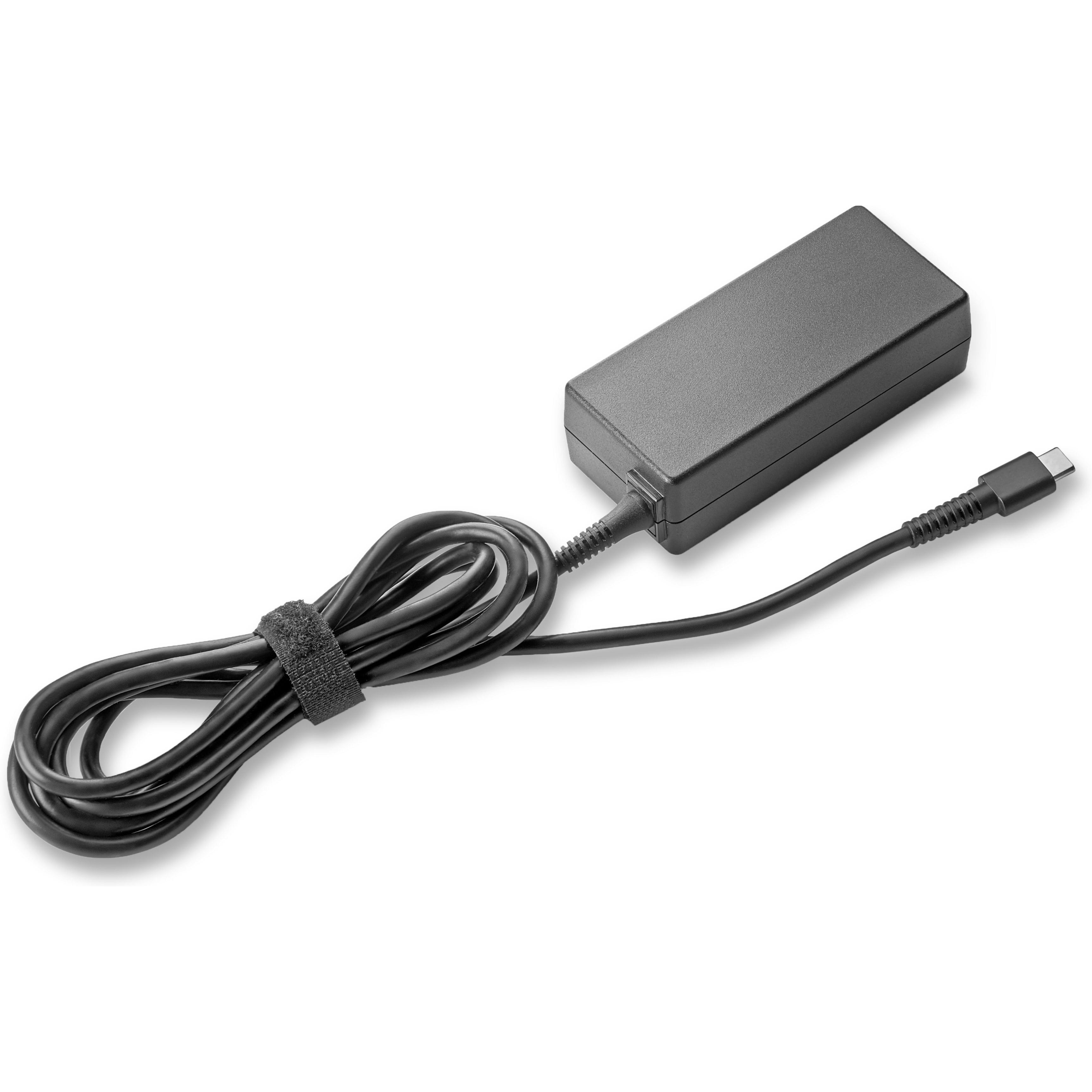HP Adaptador de CA de 45 W USB-C - (Conector de 100 cm, Compatible con Tablets y Notebooks), Color Negro