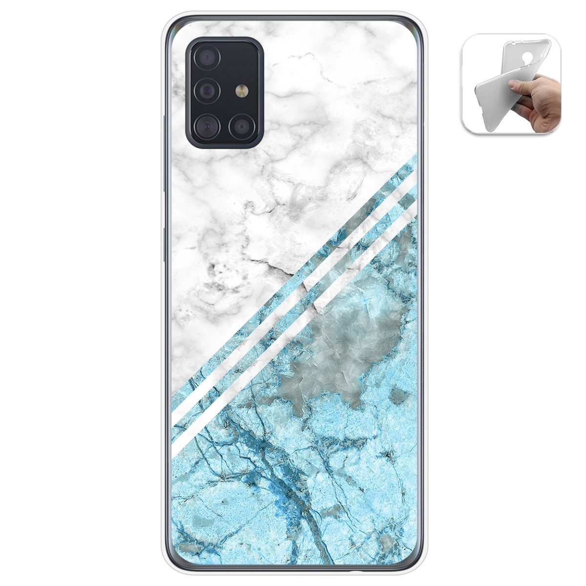 Tumundosmartphone Funda Gel Tpu Samsung Galaxy A51 5G Diseño Mármol 02