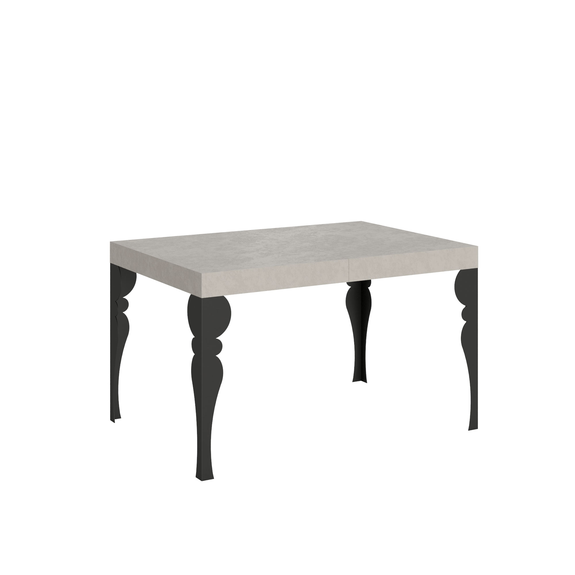 Mesa extensible Paxon Cashmere 120/224x90 cm con patas antracita - Itamoby
