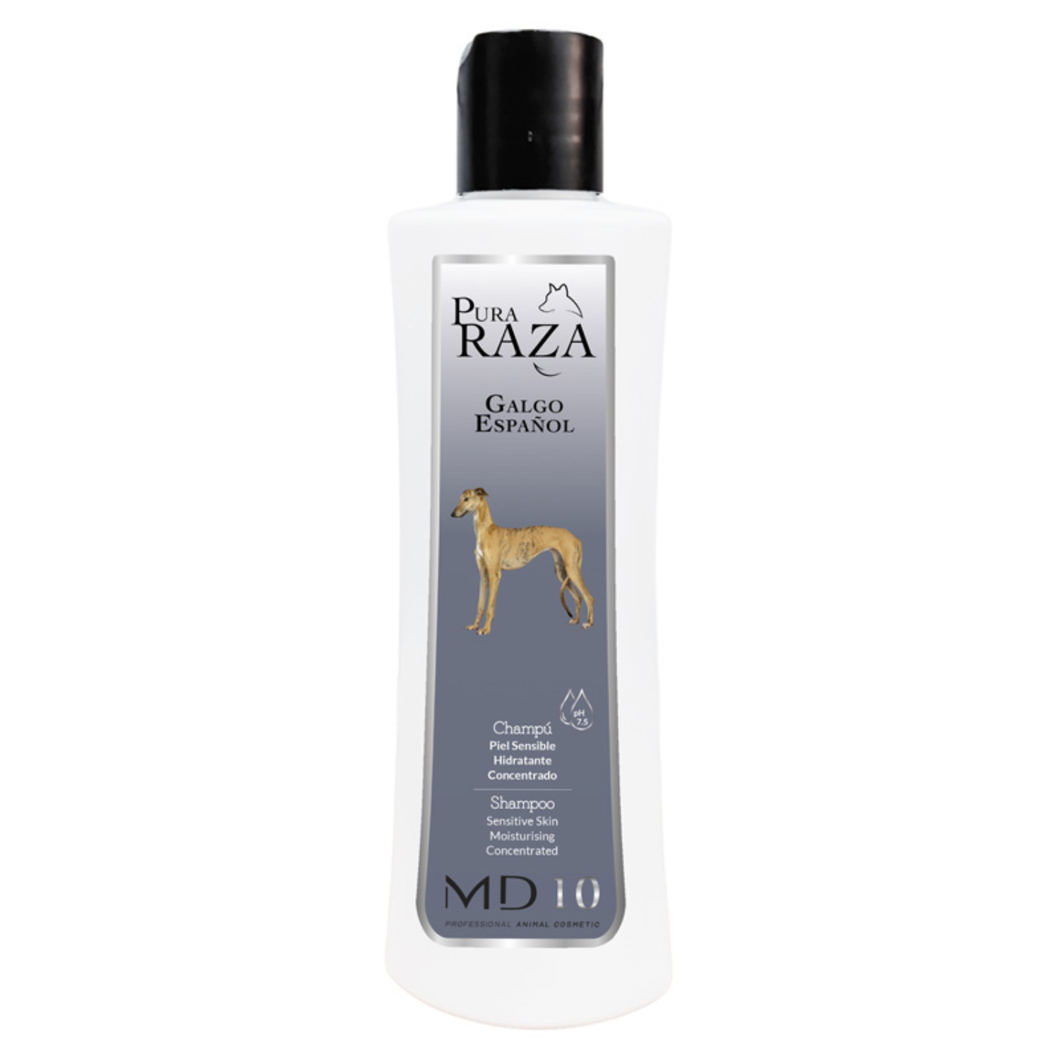 Champú para Galgo - Champú Hidratante y Dermoprotector con Vitamina D-Pantenol - Ideal Perros Pelo Corto - Aloe Vera y Úrea - pH Neutro - Vegano - Fabricado en España - MD 10 COLLECTION PELO Y PIEL HIDRATADOS: Nuestro champú para perros galgo hidr