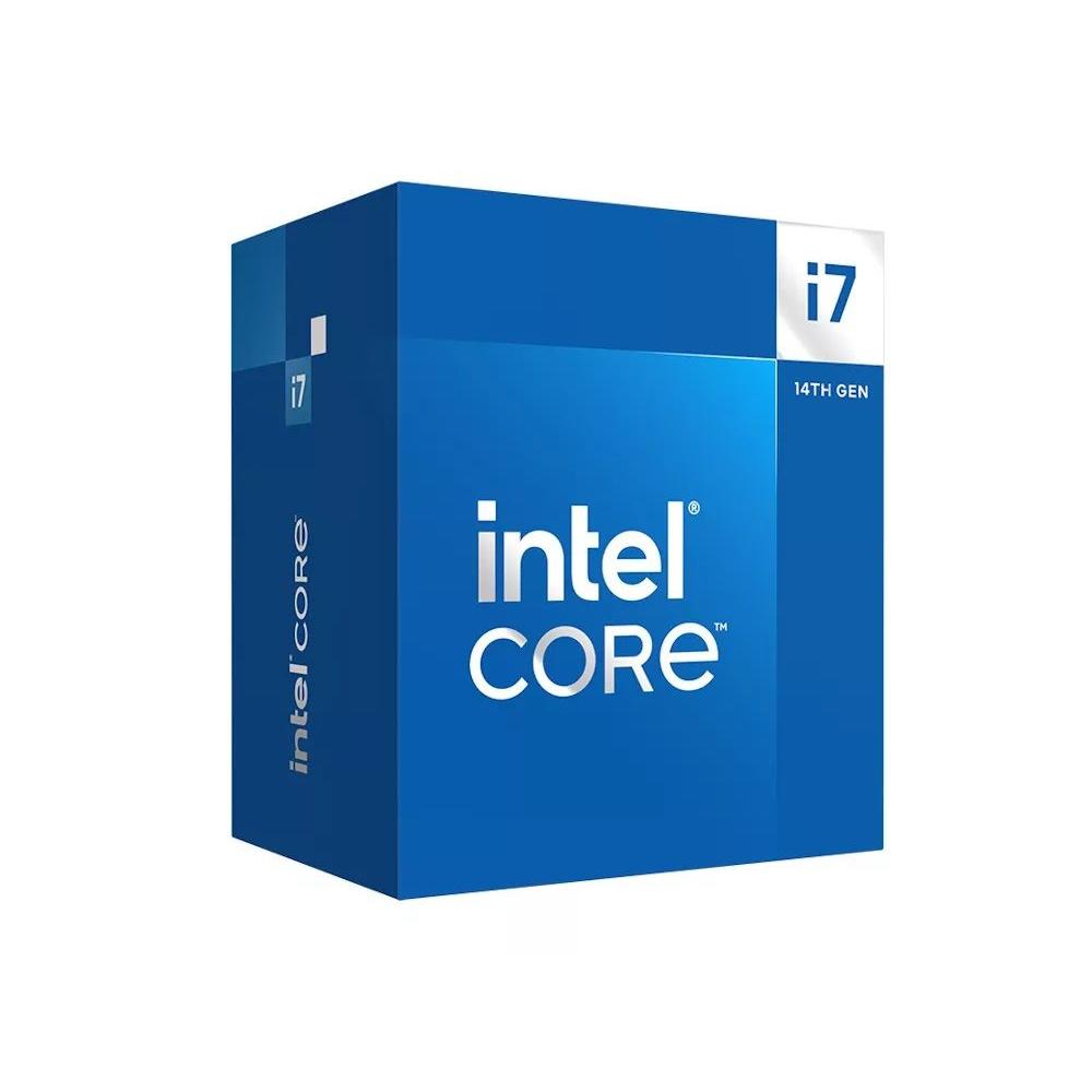Intel - Procesador Core i7-14700F para PC de escritorio, 20 núcleos (8P+12E), hasta 5.4 GHz Turbo, caché 33 MB, socket LGA 1700, compatible DDR4/DDR5, ideal para gaming y edición 3D