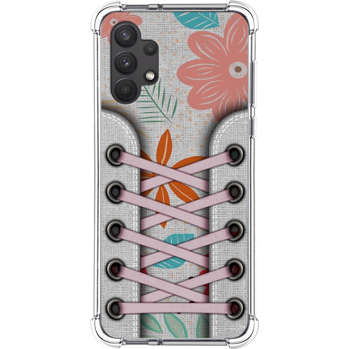 Tumundosmartphone Funda Silicona Antigolpes para Samsung Galaxy A32 4G diseño Zapatillas 09 Dibujos