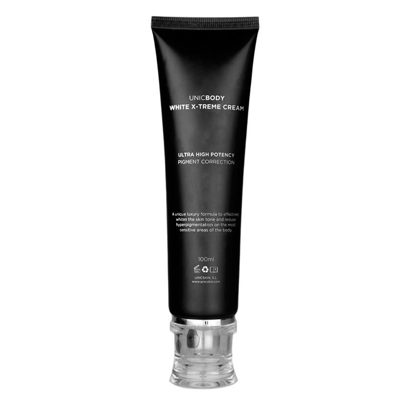 UNICSKIN - UNICBODY WHITE X-TREME CREAM - Tratamiento corporal despigmentante - Elimina manchas oscuras del cuerpo y zonas íntimas e ilumina - Unifica el tono