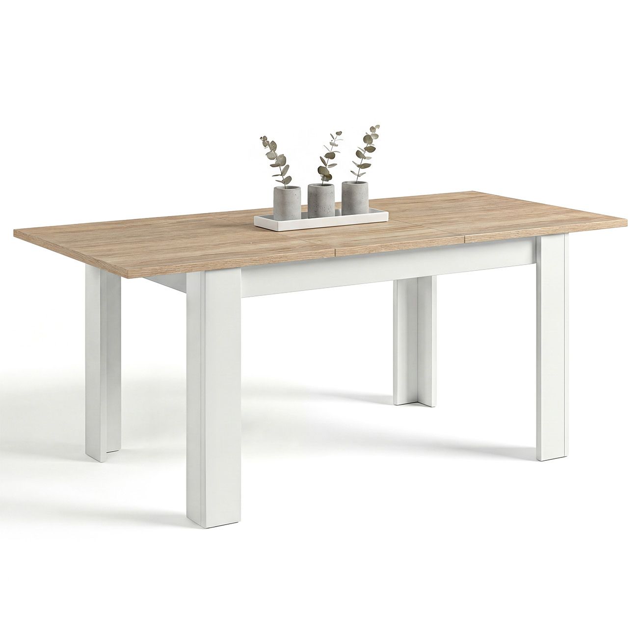 duehome - Mesa de comedor extensible 140-190x90 cm Sira