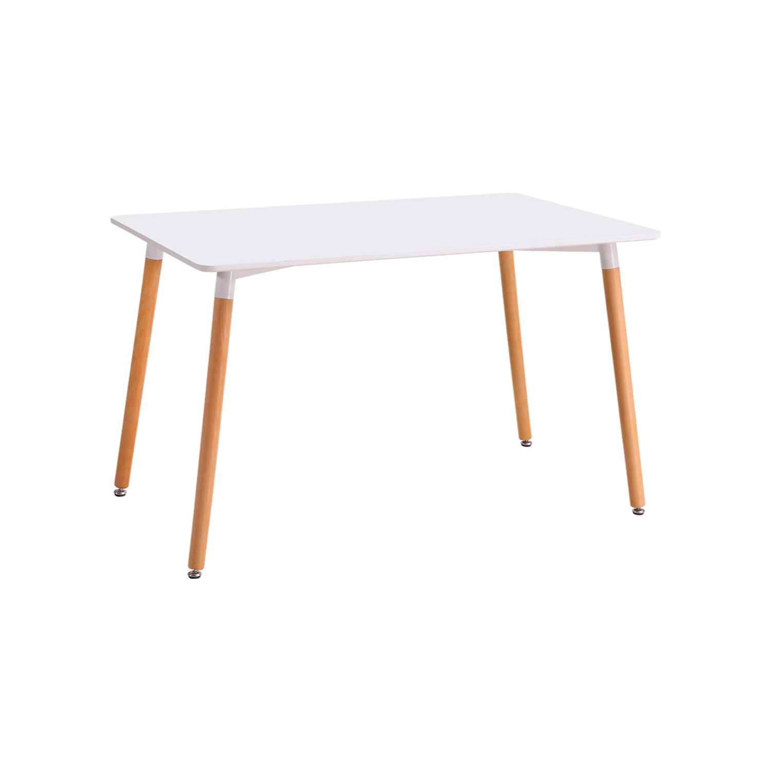 Mesa de comedor rectangular nola y blanco y natural y madera para hogar moderno mueble de almacenaje  - Homekit