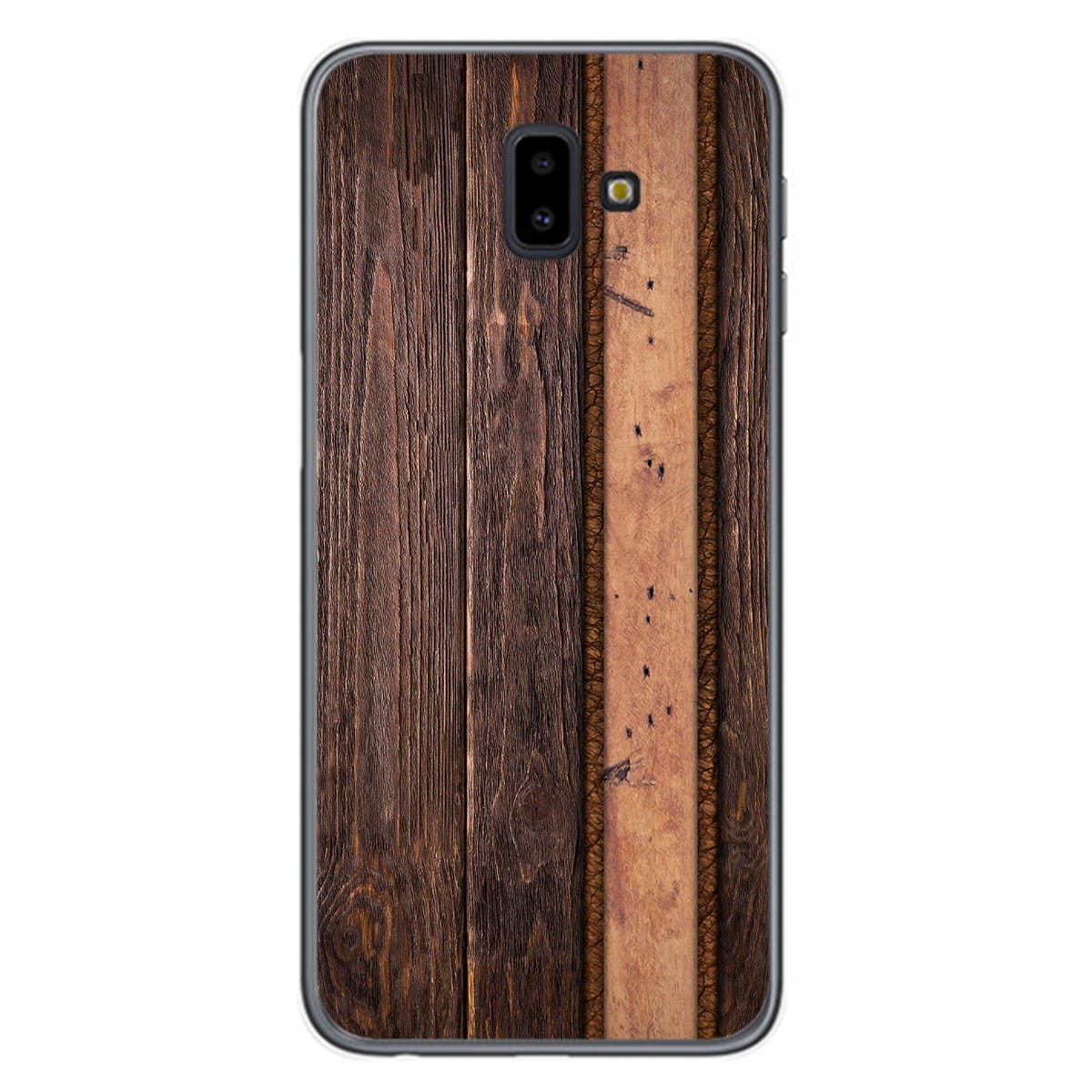 Tumundosmartphone Funda Gel Tpu para Samsung Galaxy J6+ Plus diseño Madera 05 Dibujos