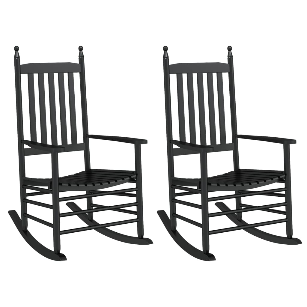 vidaXL Mecedoras con asiento curvo 2 uds madera álamo maciza