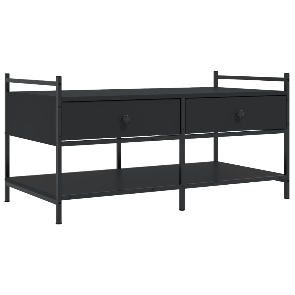 Vidaxl Mesa de Centro Madera de Ingeniería 99x50x50 Cm Negro