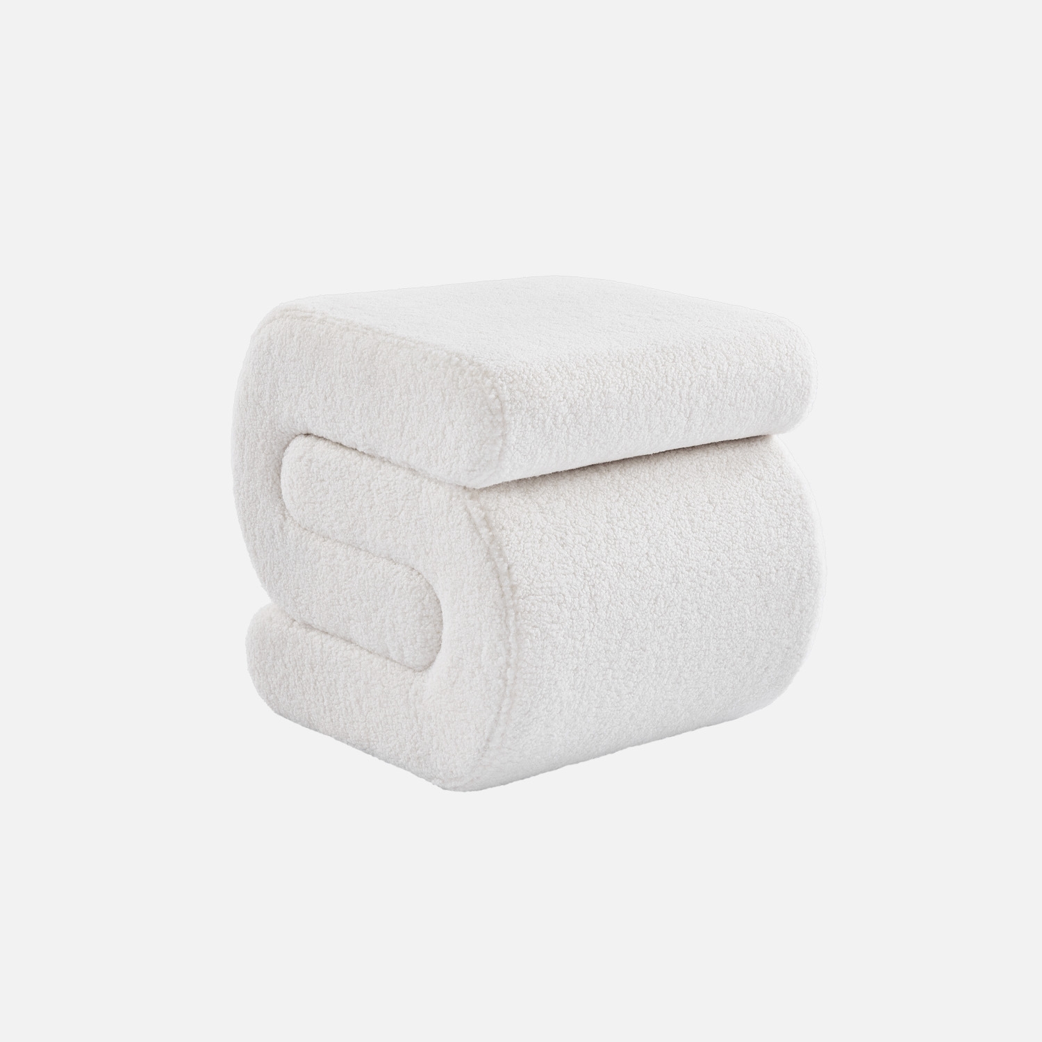 sweeek - Puff de diseño en borreguito , Sasha , 43x47x45