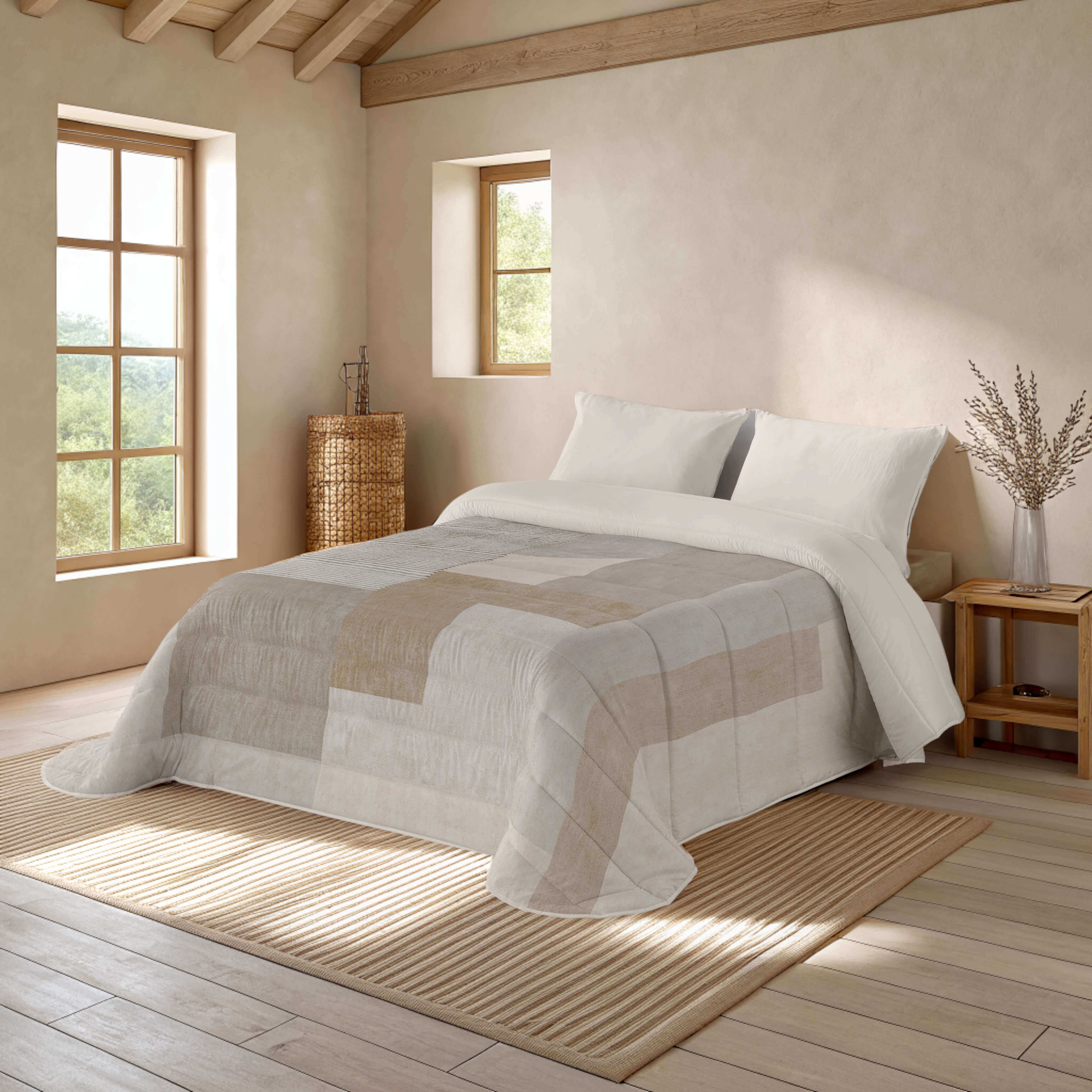 Naturals - Edredón Nórdico 300 gr Estampado - Microfibra Extrasuave -  Acolchado Gran Confort, Antialérgico y Transpirable - Cama 90/135/150/180 - Fabricado en España