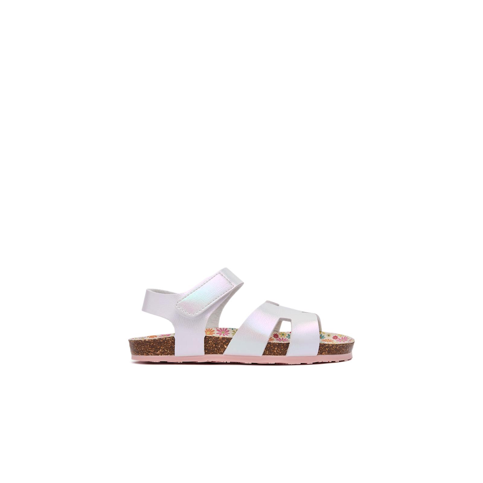 Conguitos - Sandalias Abiertas Bio de Niña en Blanco Iridiscente para Niña