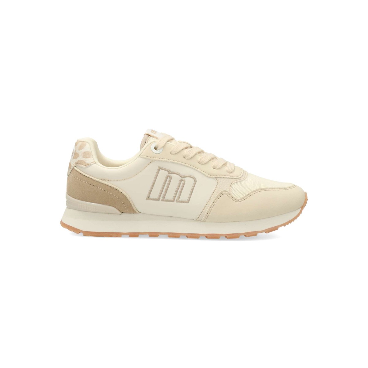 MTNG - Zapatillas deportivas casual mujer Joggo con tecnología Starfit, suela dentada color caramelo y diseño retro running