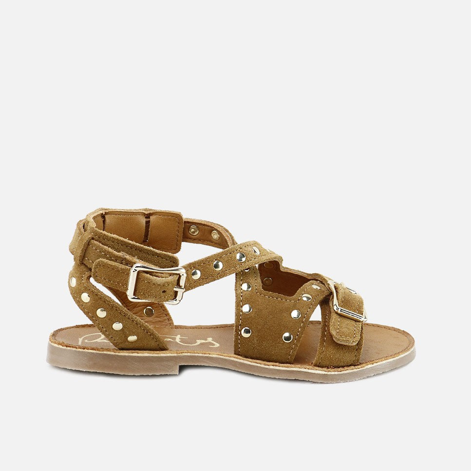 Sandalias Tachas Serraje Cuero Tuda Papanatas | Eli 1957