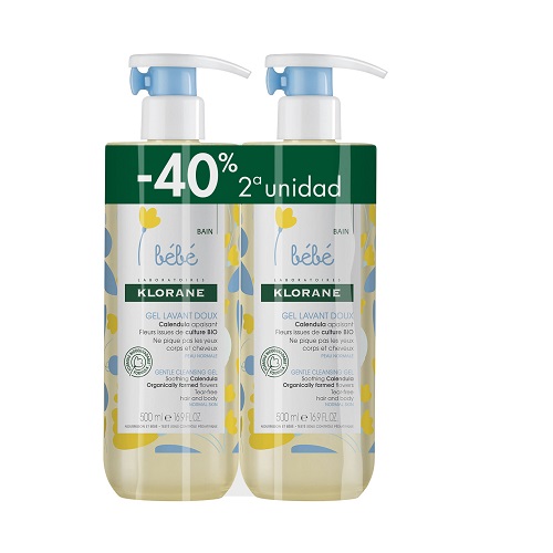 Klorane Bebe Duo Gel Limpiador Suave 500 Ml