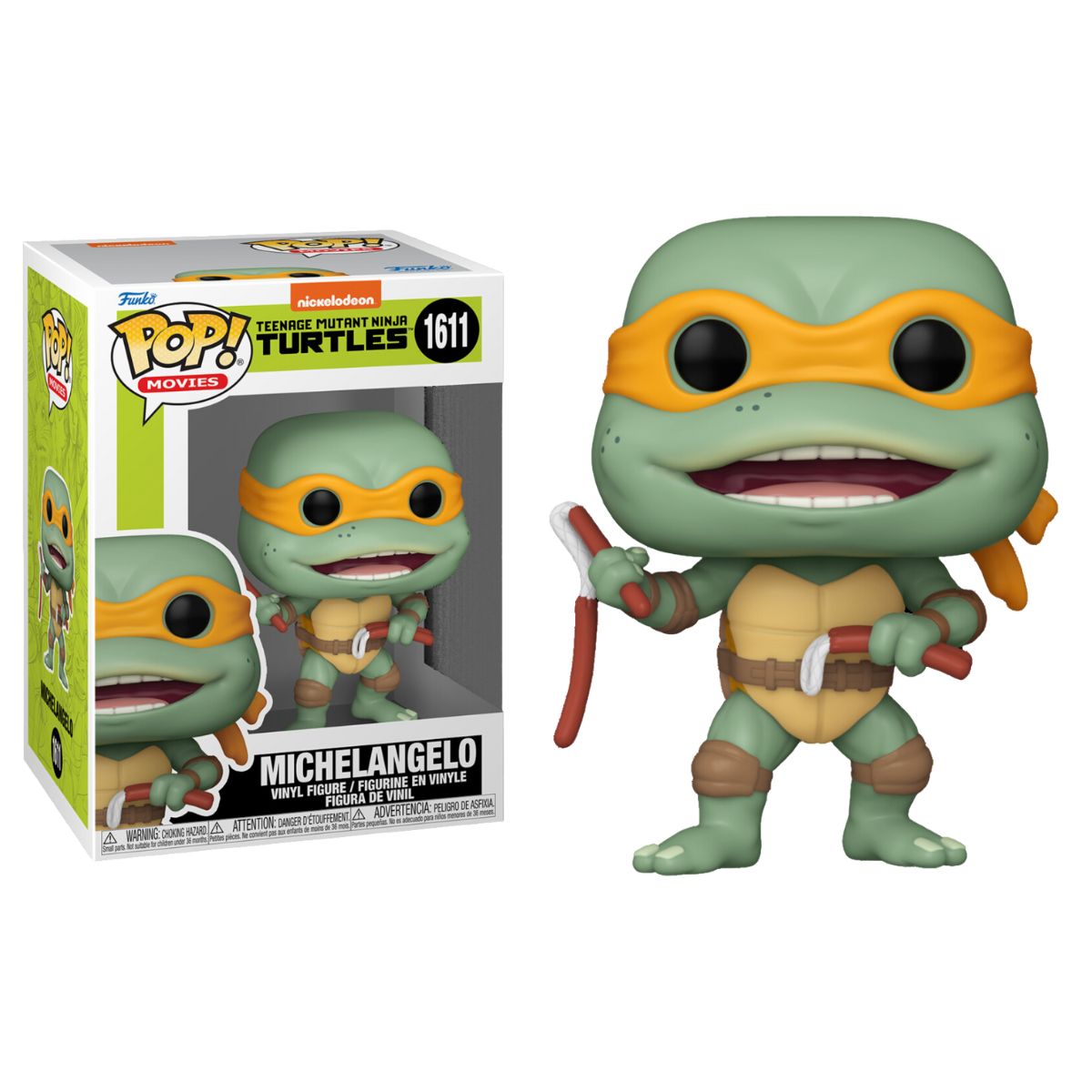 FUNKO POP! TORTUGAS NINJA - MICHELANGELO CON NUNCHAKUS DE SALCHICHA, 76047, Nº1611, TIENDA CON LICENCIA OFICIAL