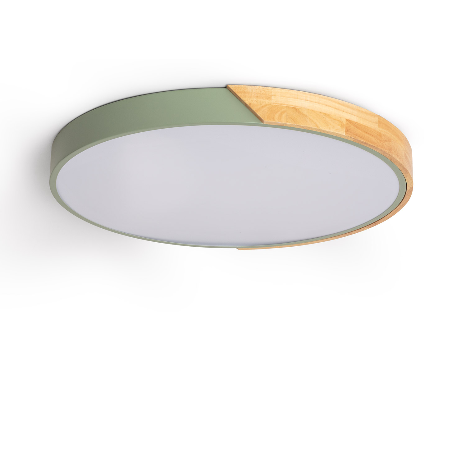 Ledkia Plafón LED Circular Madera Ø500 Mm 36W - Selección de Temperatura de Color