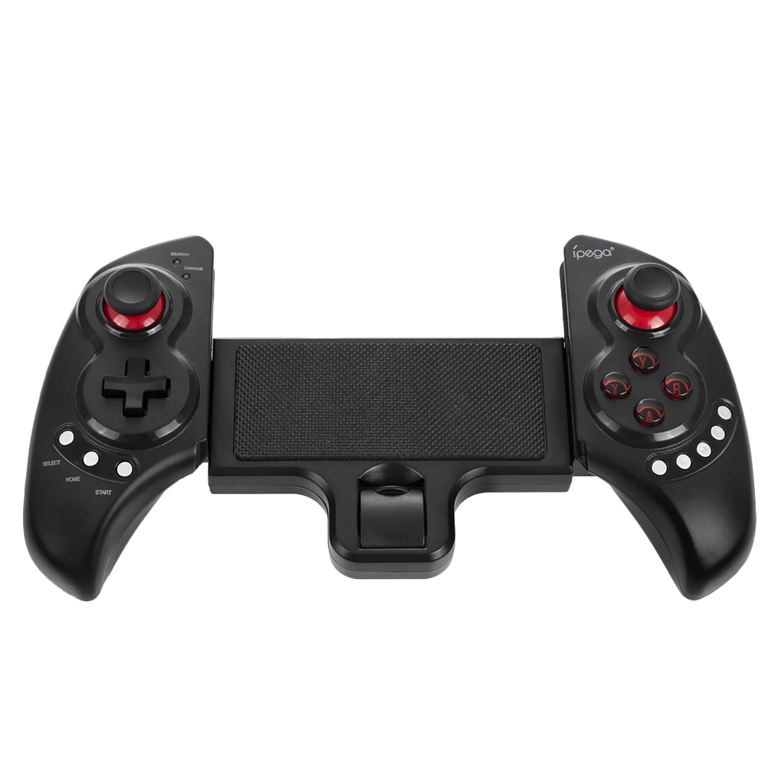DAM Gamepad Bluetooth extensible, con stand central, para Smartphones, Tablets y PC 23x6x12 Cm. Color: Rojo