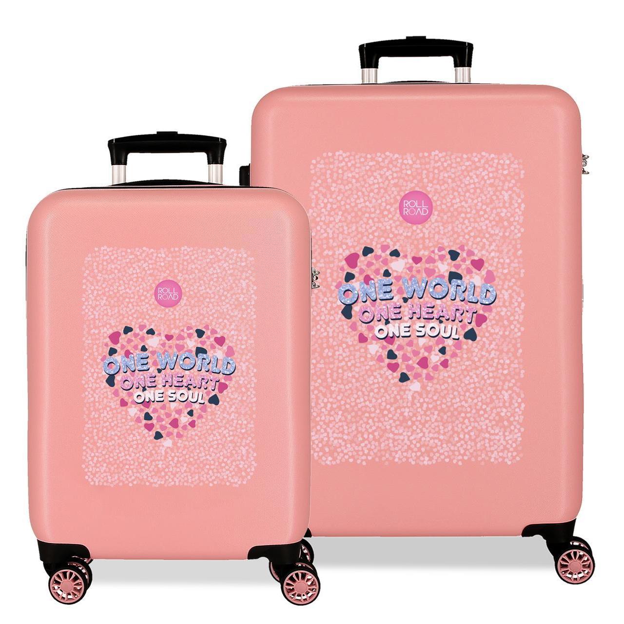 Juego de maletas Roll road One world nude 68x48x26cm