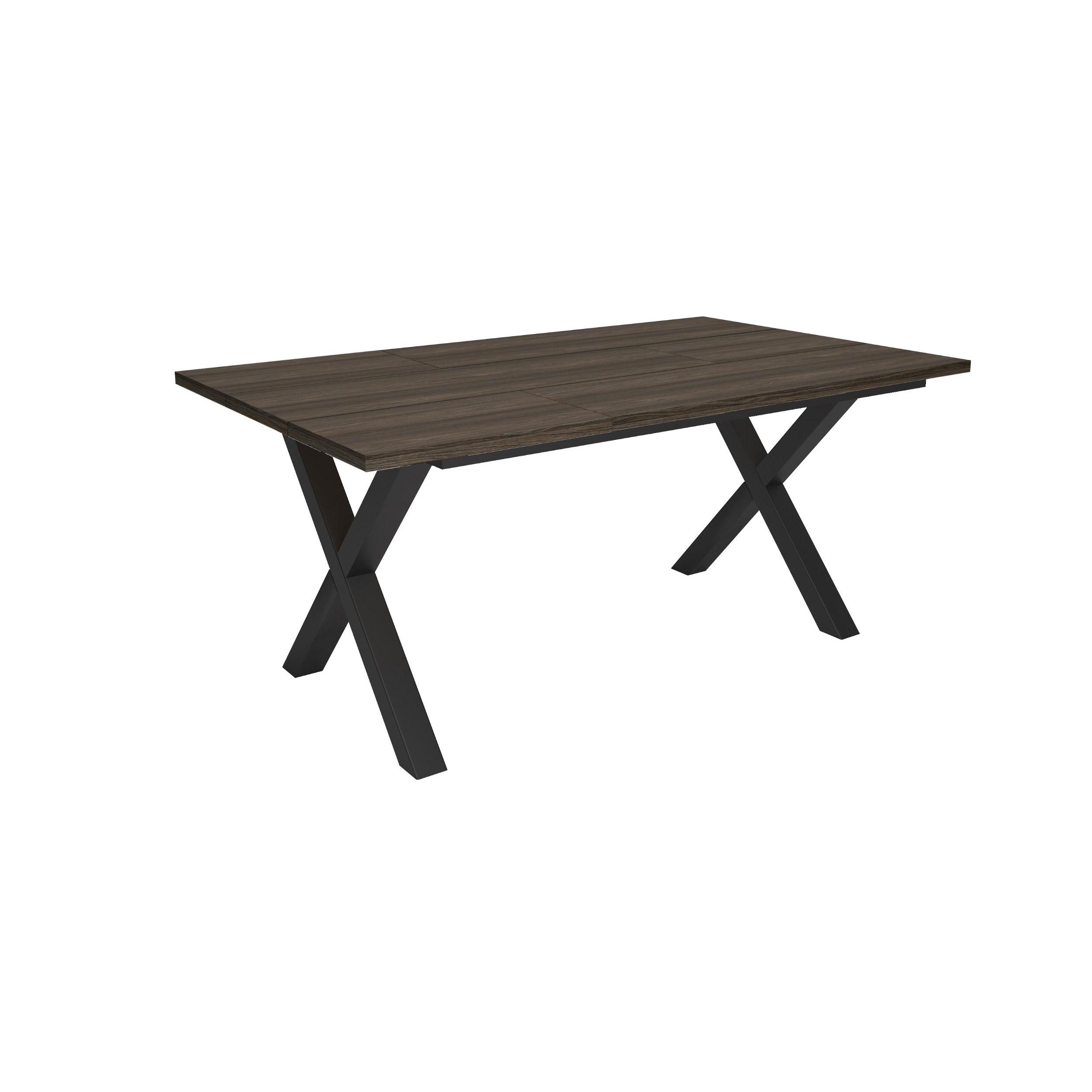 Skraut Home, Mesa Comedor, Mesa Fija Cocina y Salón, 167x90x74cm, Para 8 Comensales, Muebles Comedor, Roble oscuro