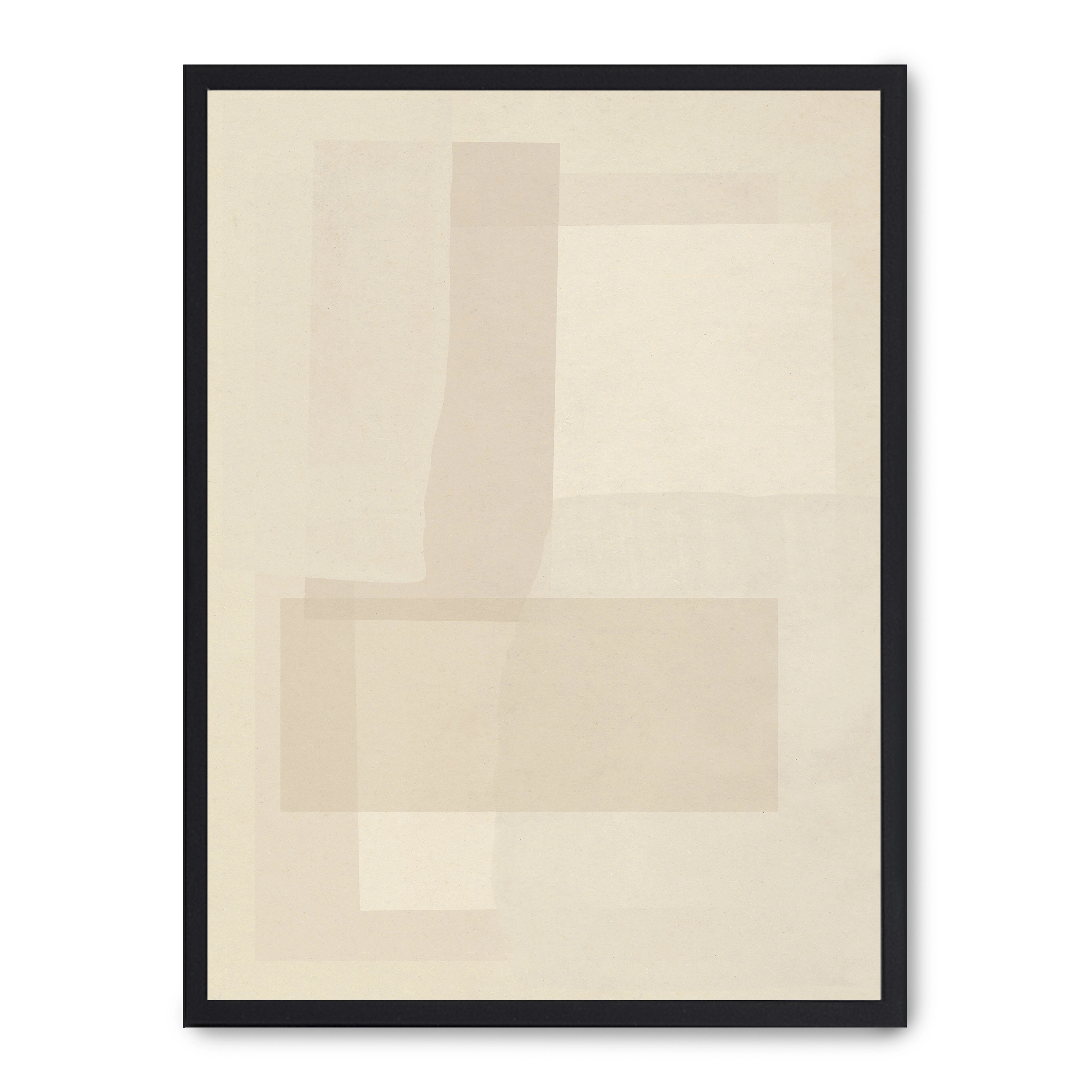 Cuadro some rectangles 30x40cm, Póster impreso en papel de primera calidad de 180gr, montado sobre marco de madera MDF acabado en negro., Arte - Aesthetic