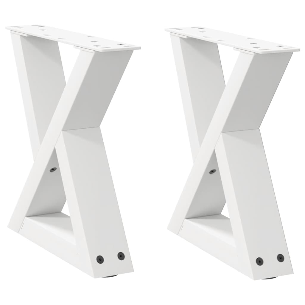 vidaXL Patas para mesa de centro (2 unidades) 40 x (30-31,3) cm, acero