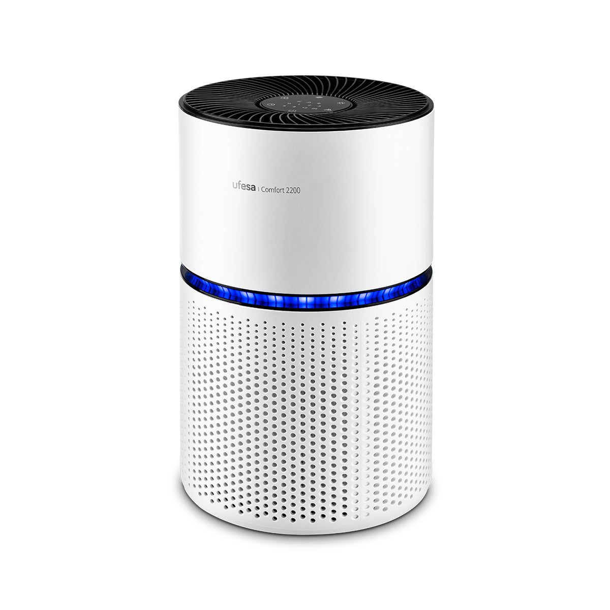 Ufesa - Purificador de aire Comfort 2200 con filtro HEPA de 3 capas, capacidad de purificación de 220 m³/h para espacios de hasta 90 m², silencioso (
