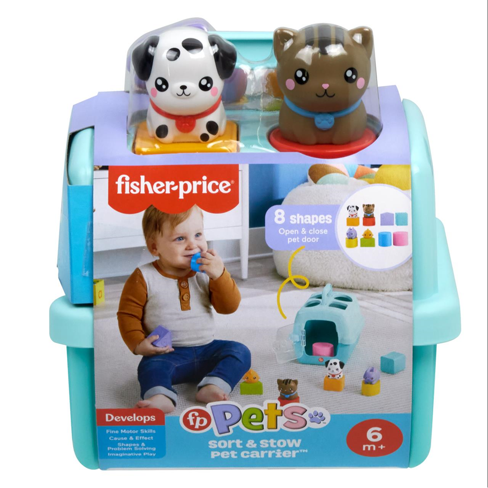 Portamascotas Pet Pals Fisher-Price apilables y encajables. (Mattel HTW93)