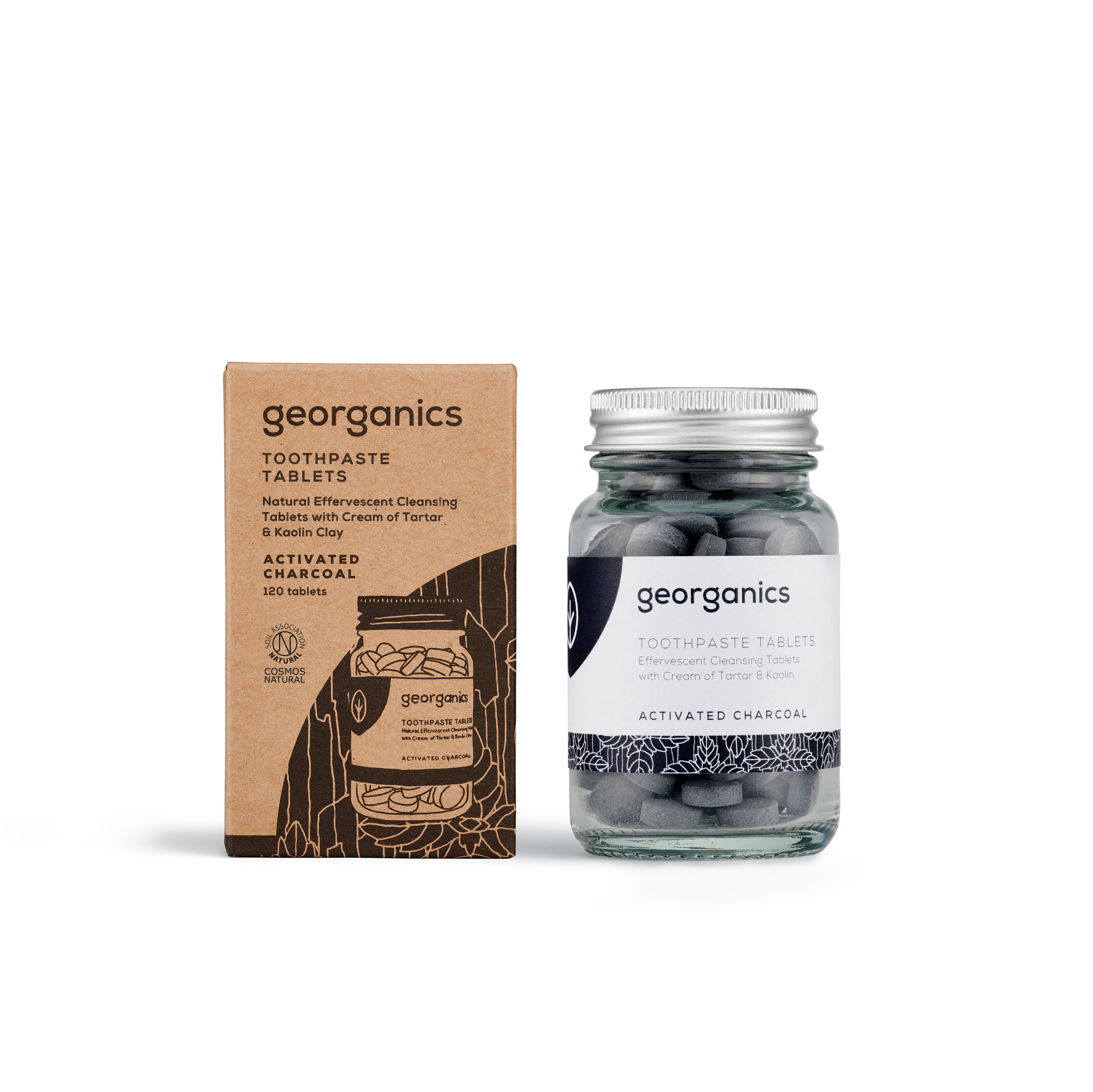 Pasta de dientes en pastillas carbón activo - Georganics