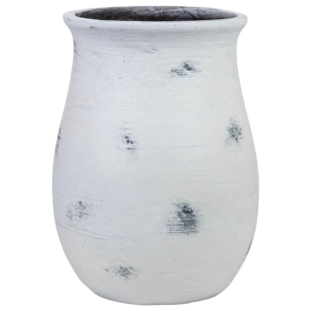Wonderlust Deco - Macetero de fibra de vidrio blanco 40x40x51,5cm Blanco 40x40x51,5h cm