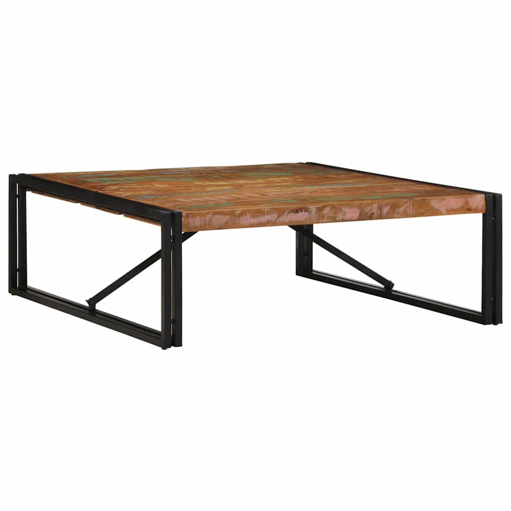 vidaXL Mesa de centro multicolor madera maciza reciclada en dimensiones 80x80x35 cm/100x50x35 cm/40x40x35 cm y más | estructura resistente ideal para salón dormitorio o estudio
